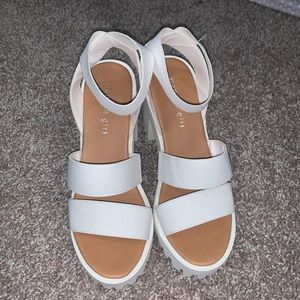 Madden girl white chunky sandals